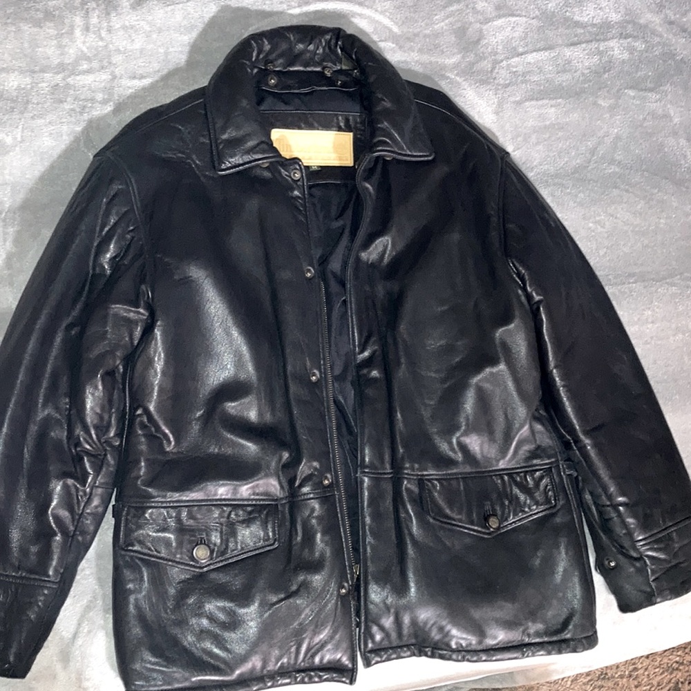 Leather timberland 3/4 winter coat